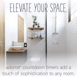 Adorne Sensa 15 Amp 60, 40, 20, 10 Minute Single-Pole/3-Way Indoor Countdown Timer Switch, White by Legrand -Legrand Sales white legrand timers astm2w2 1f 1000