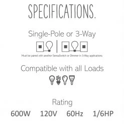 Adorne Sensa 15 Amp 60, 40, 20, 10 Minute Single-Pole/3-Way Indoor Countdown Timer Switch, White by Legrand -Legrand Sales white legrand timers astm2w2 44 1000