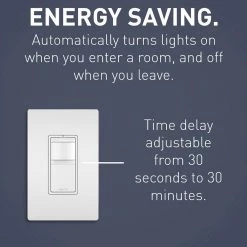 Radiant 600-Watt Passive Infrared Single-Pole Occupancy/Vacancy Sensor, White/Light Almond/Ivory by Legrand -Legrand Sales white light almond ivory legrand motion sensors rrw600utcccv4 c3 1000