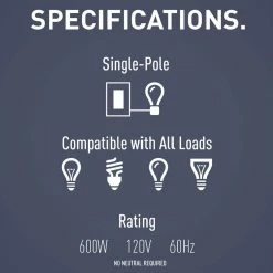 Radiant 600-Watt Passive Infrared Single-Pole Occupancy/Vacancy Sensor, White/Light Almond/Ivory by Legrand -Legrand Sales white light almond ivory legrand motion sensors rrw600utcccv4 fa 1000