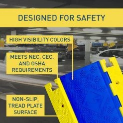 Wiremold 3 ft. 3-Channel Heavy-Duty Extra Capacity Over Floor Outdoor Weatherproof Cable Protector by Legrand -Legrand Sales yellow blue legrand cable raceways xcp3slot36 1f 1000